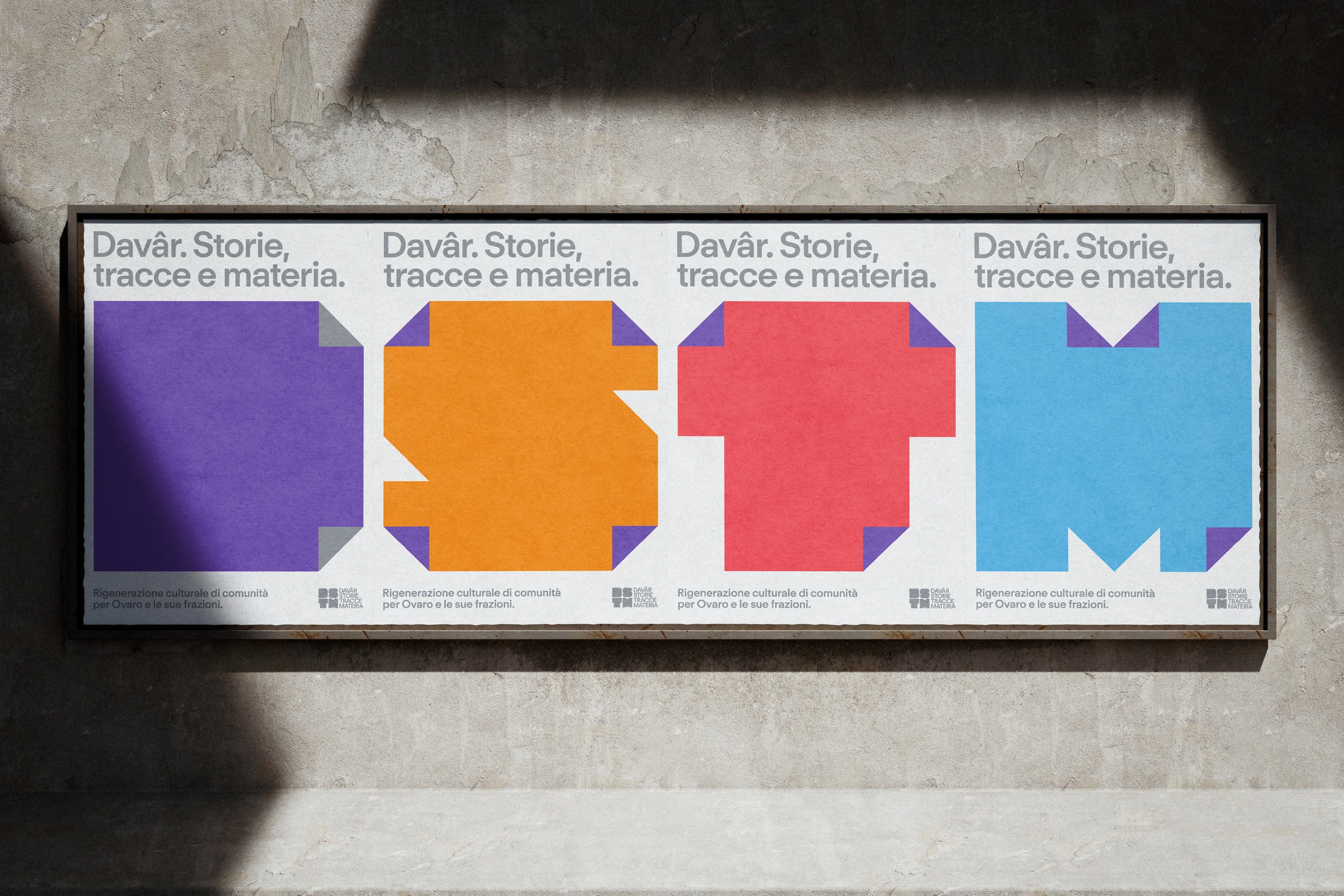 Colourful Dâvâr Storie tracce e materia campaign posters